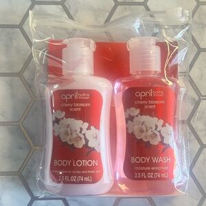Cherry Blossom Lotion and Body Wash Travel Set